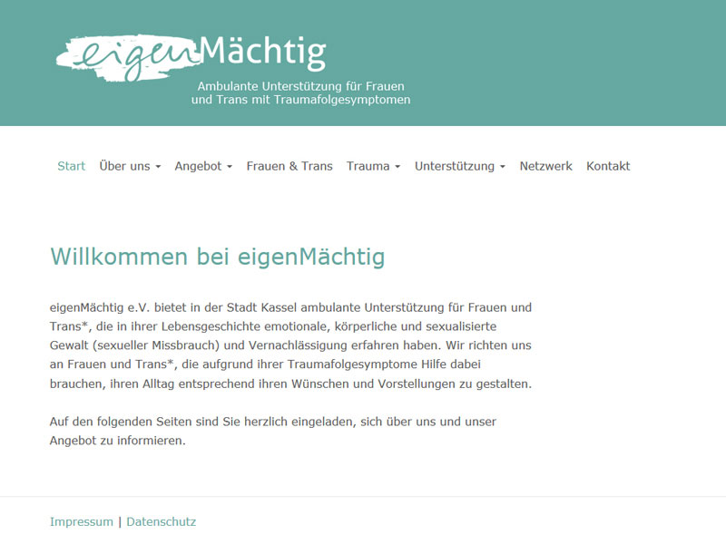 Webdesign eigenMächtig, Kassel