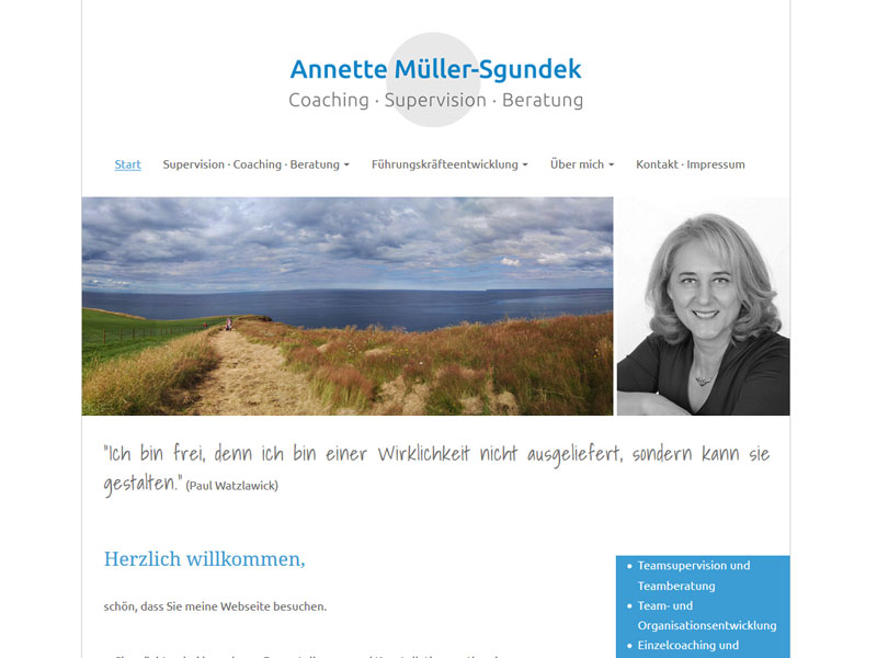 Webdesign Anette Müller Sgundek, Kassel