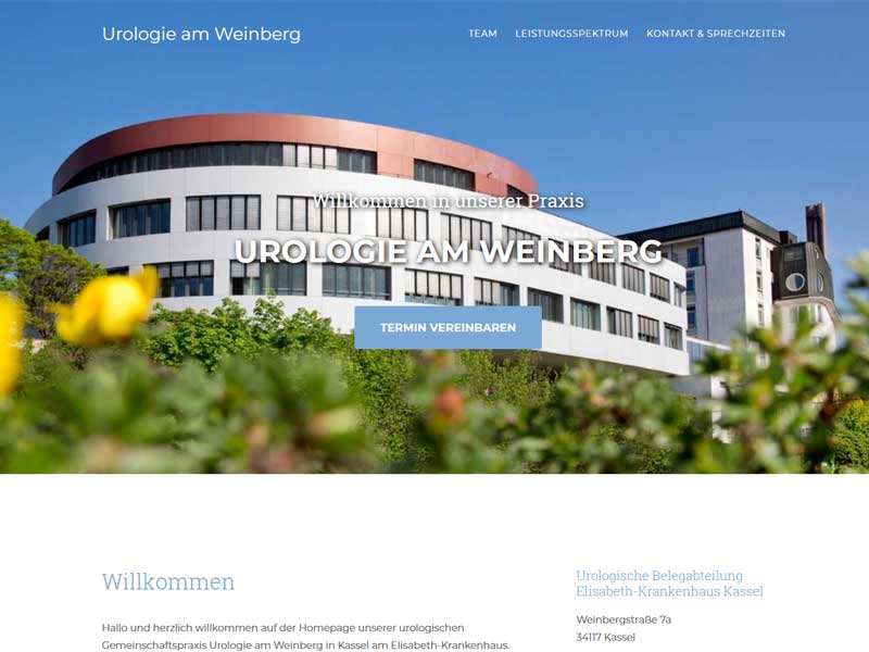 Webdesign Urologie am Weinberg